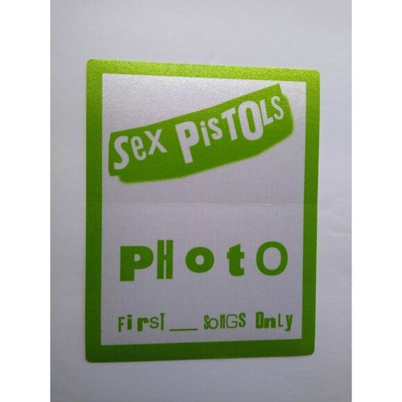 Sex Pistols Punk Rock Music Backstage Pass Original 1996 Reunion Concert Green - Picture 5 of 7